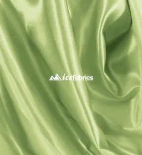 5% Stretch Satin Fabric Spandex Fabric BTY (Sage)