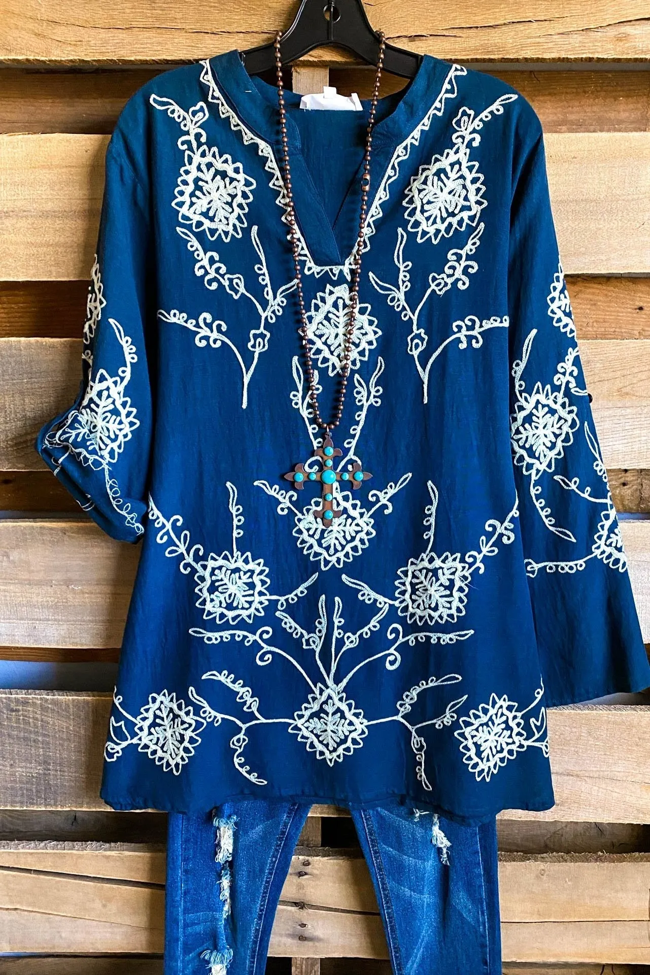 AHB EXCLUSIVE: Beauty Bloom Top - Navy