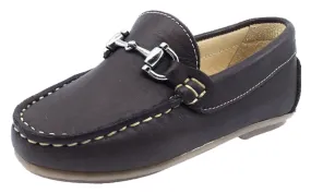 Andanines Boy's Chain Loafers, Moro Brown