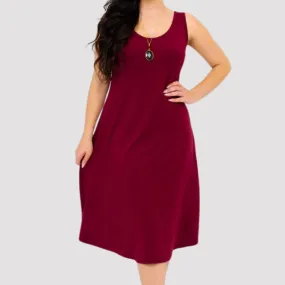 Blue Sky Becca Dress Burgundy