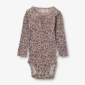 Body Gatherings Wool LS | Baby - purple flowers