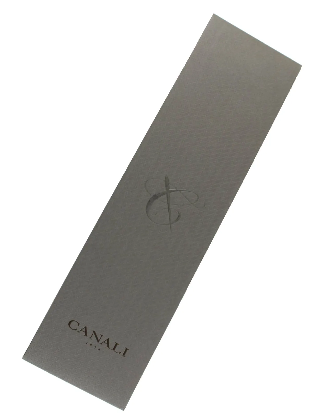 Canali Silk Tie Navy Green Silver Stripes Pattern