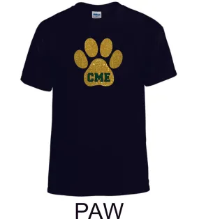 CME Paw Design Basic Tee- Matte or Glitter