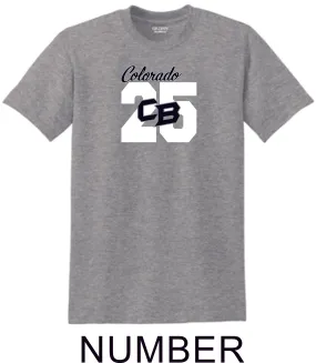 CO Baseball Basic Number Tee- Matte or Glitter