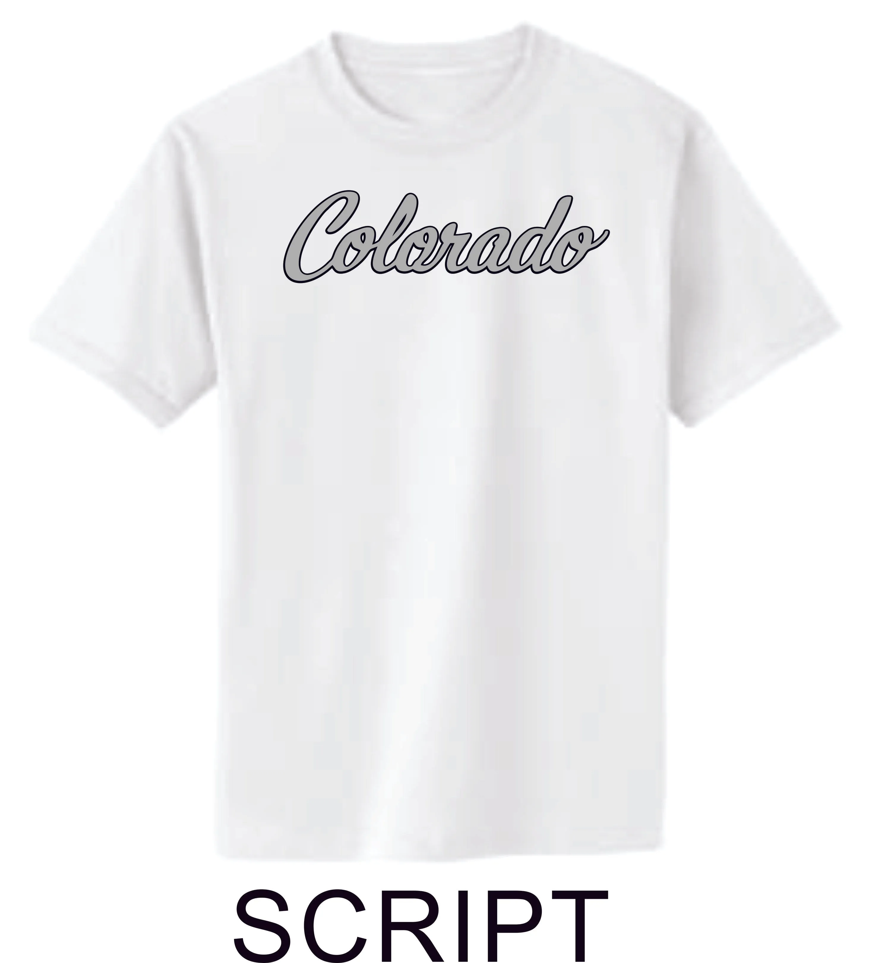 CO Baseball Basic SCRIPT Tee- Matte or Glitter