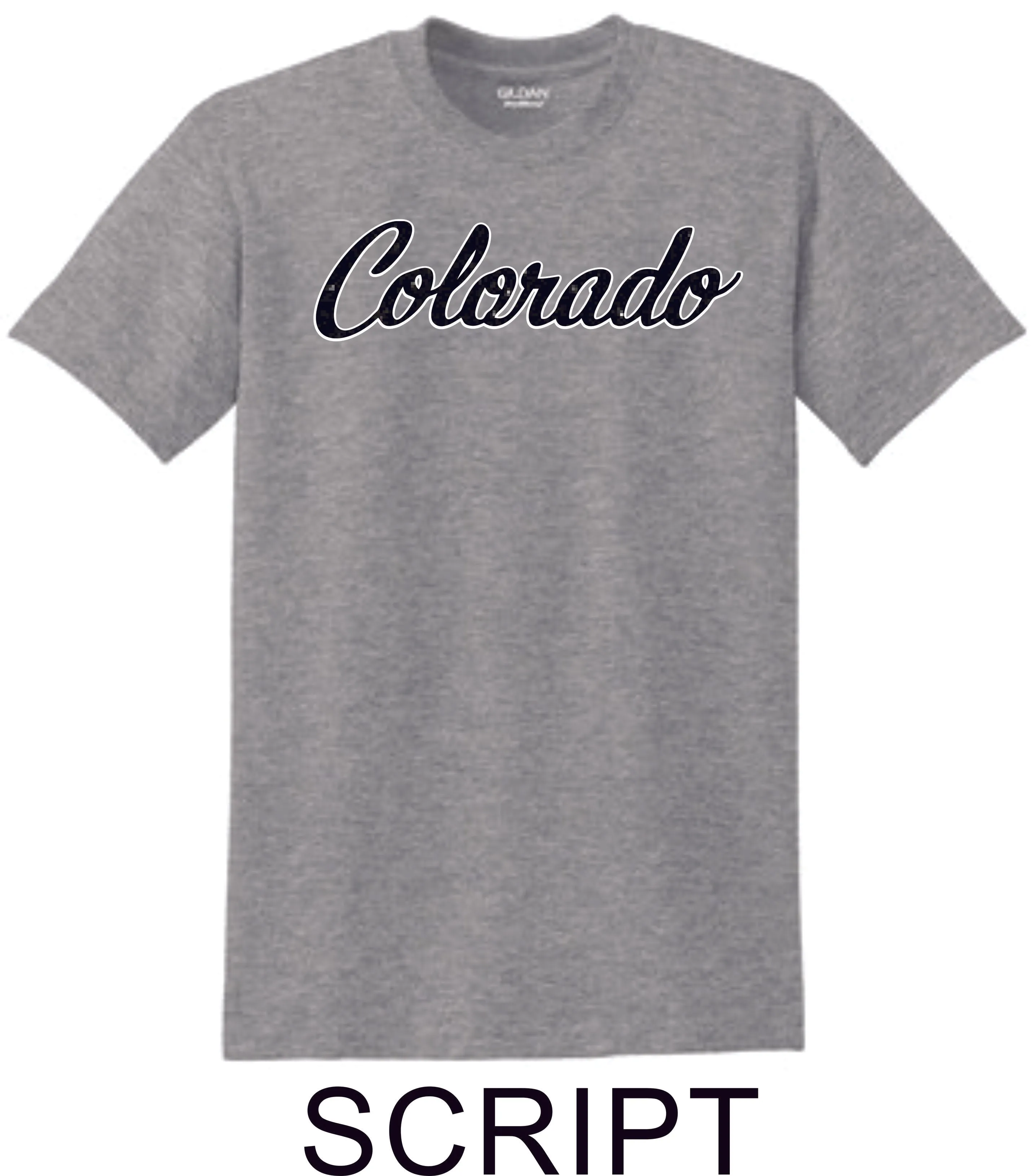 CO Baseball Basic SCRIPT Tee- Matte or Glitter