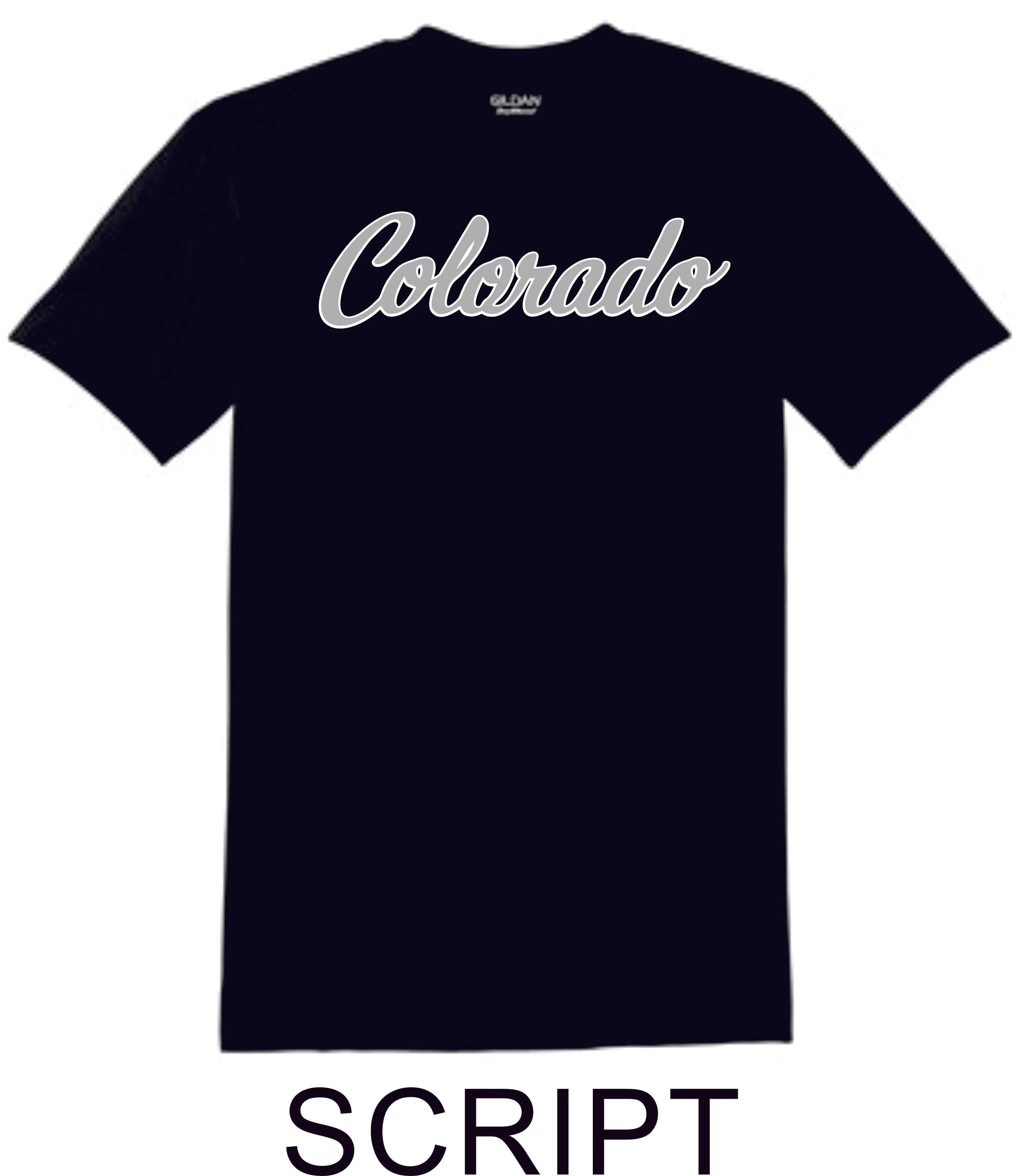 CO Baseball Basic SCRIPT Tee- Matte or Glitter