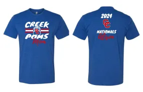 Creek Poms PAW Tee- matte and glitter