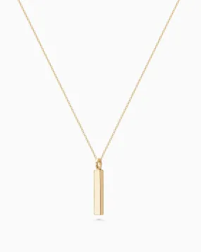 Custom Square Drop Pendant | Yellow Gold