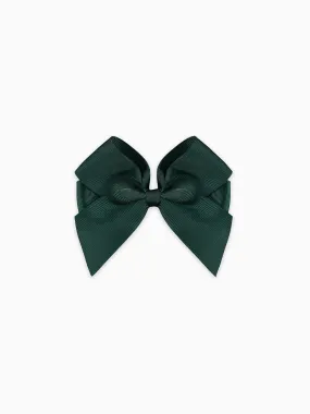 Dark Green Big Bow Girl Clip