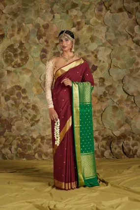 Deepa in Mint leaf X Sparkling Grape/ ಮೃಗ x ದ್ರಕ್ಷೆ Deepa Saree