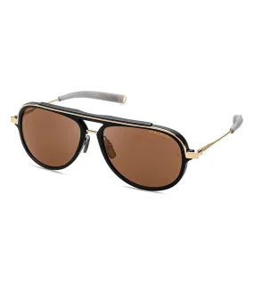 Dita Lancier Unisex Dark Brown Aviator Sunglasses