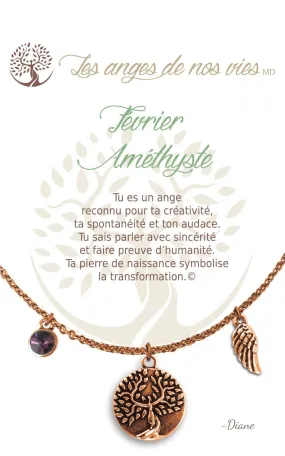 Fevrier - Améthyste: Birthstone Necklace