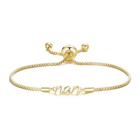 Gold Plated Nan Bracelet Created with Zircondia® Crystals