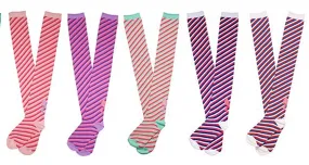 Instant Shipping! Diagonal Stripe Over the Knee Socks (5 Colors)