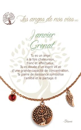 Janvier - Grenat: Birthstone Necklace