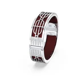 Nanyang Dream Bangle - Mangosteen Red - Sterling Silver