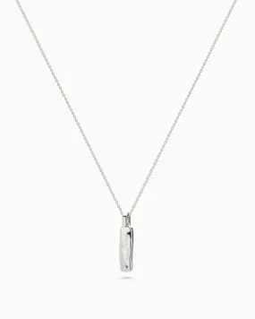 Organic Birthstone Tag Narrow | Silver