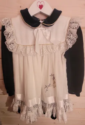 Paula Lee - Vintage Peter Pan Collar Dress - Late 80's