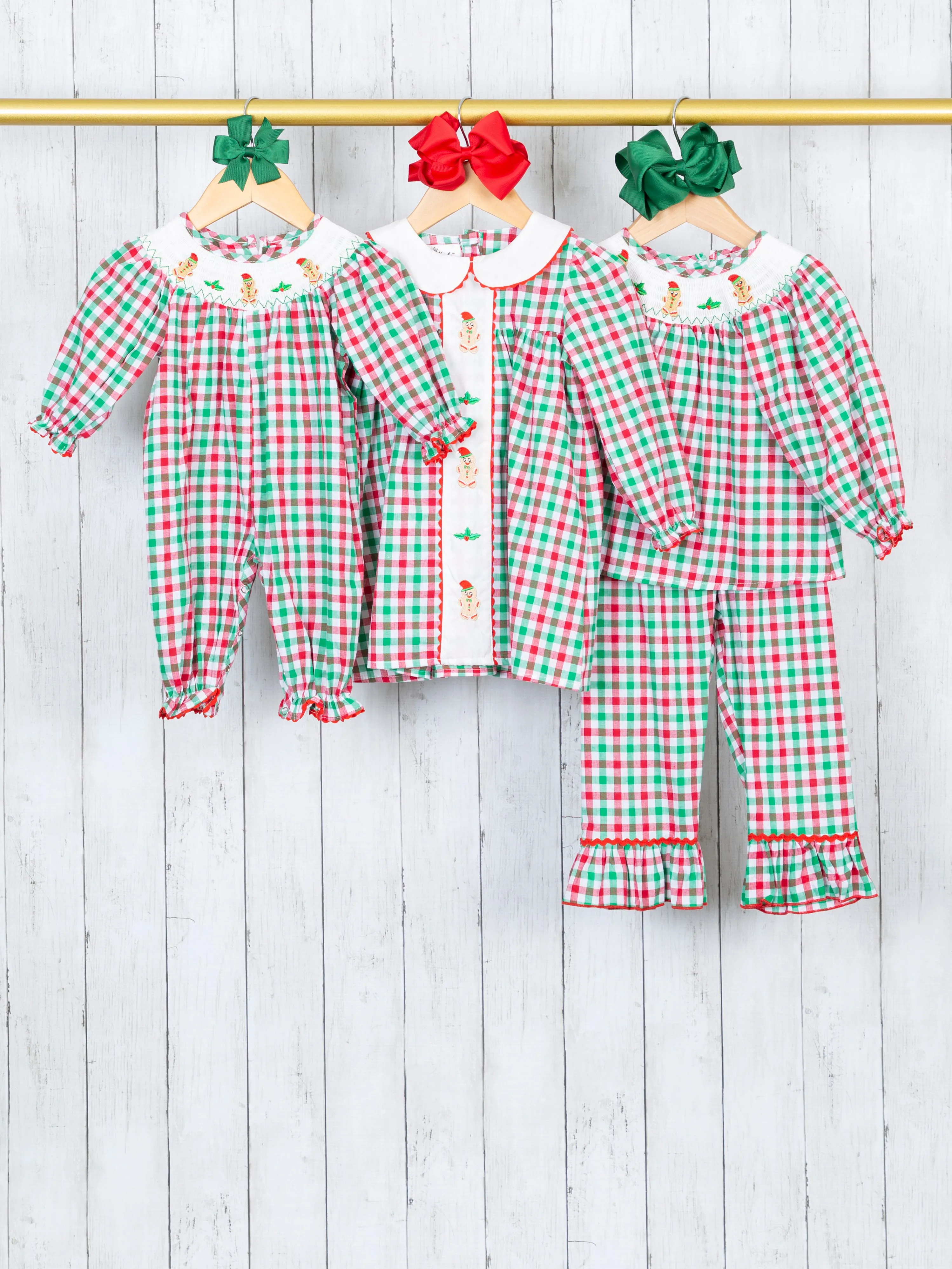 Red & Green Gingerbread Vintage Dress