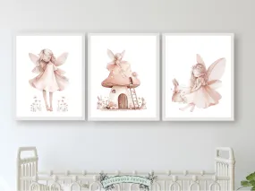 Whimsical Wildflower Fairy Nursery Prints - Set 5