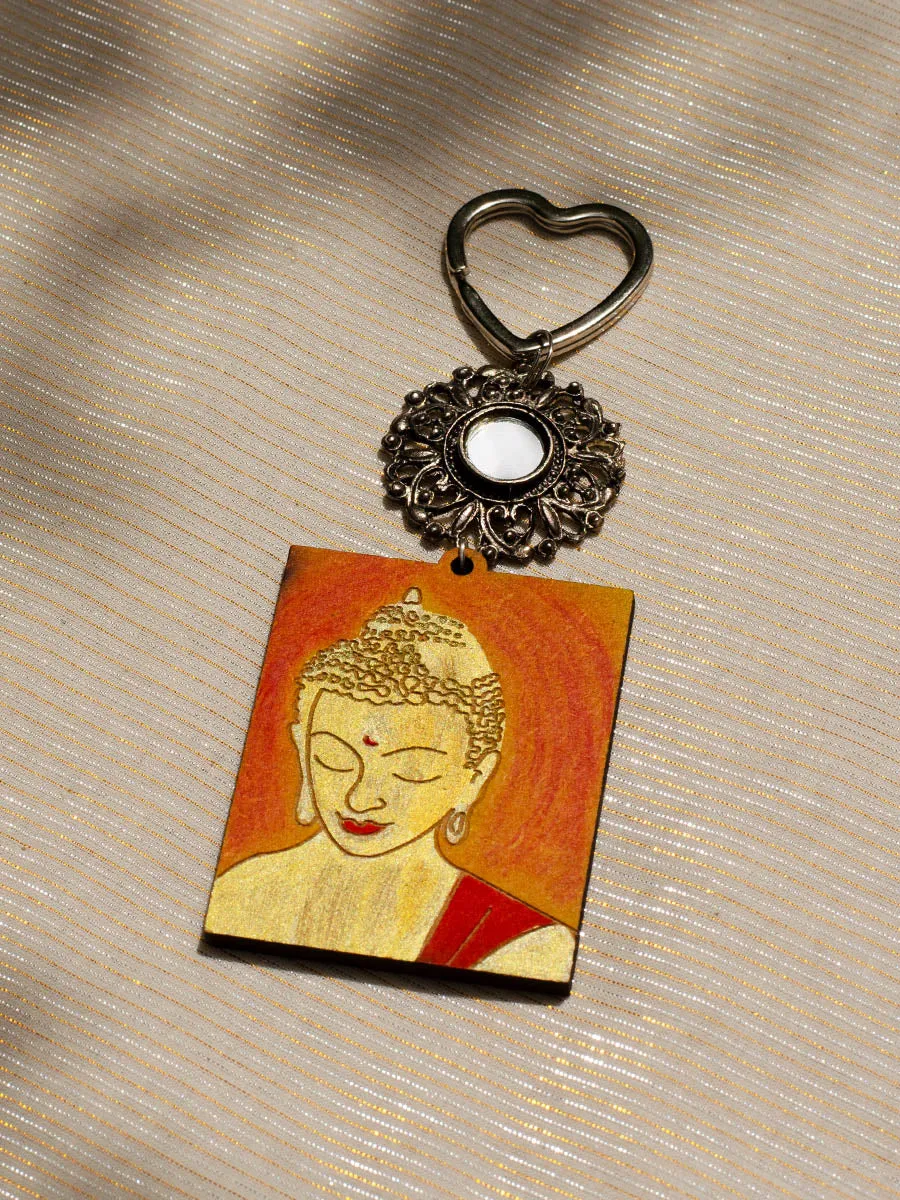 Zen Buddha Handpainted Keychain